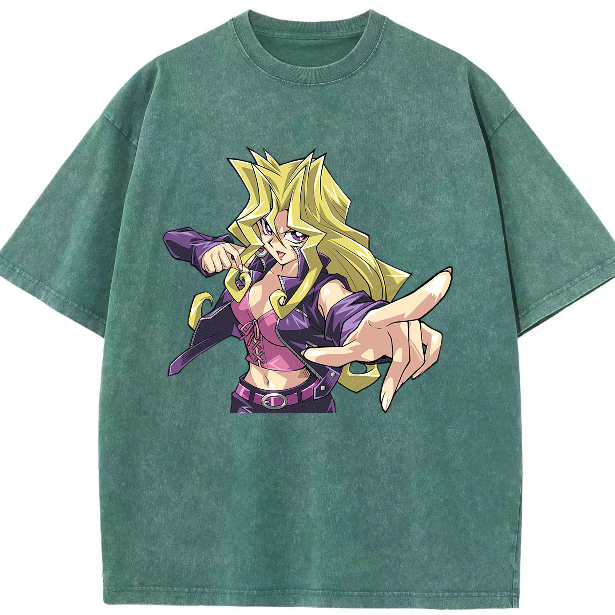（画像用） 遊☆戯☆王 Yu-Gi-Oh! 綿100% ヴィンテージ風 半袖Tシャツ（フロントプリント）